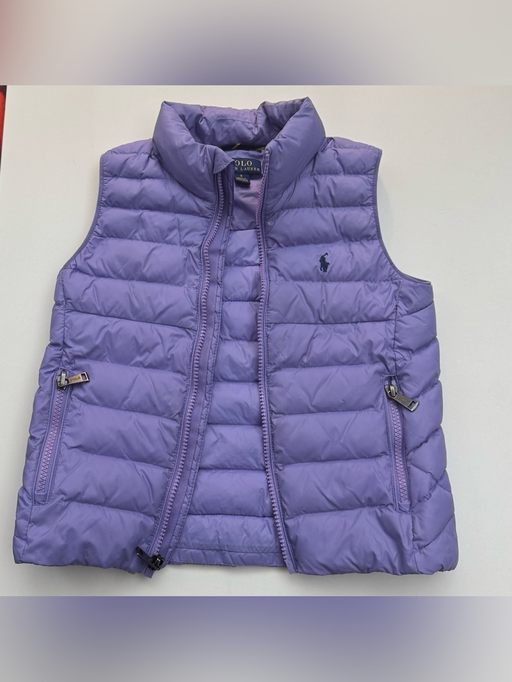 *LIKE NEW* Polo Ralph Lauren Girls Light Purple Lavender Quilted Puffer Vest